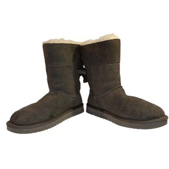 Koolaburra‎ by Ugg Women's Sz 8 Gray Grey Suede Boots Lined Comfort - Picture 3 of 7